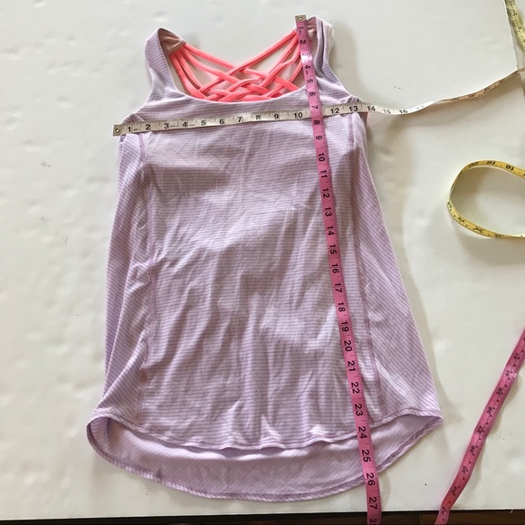 EUC Lululemon Wild Tank Pale Purple & Neon Orange - Picture 7 of 8
